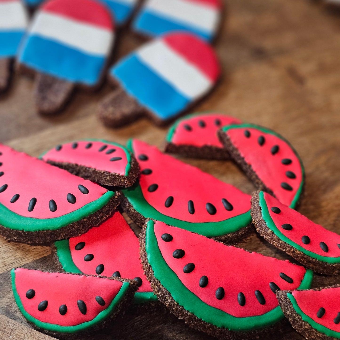 Summer themed custom decorated horse treats