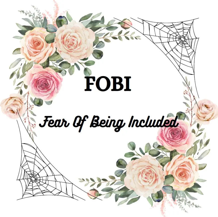 Wednesday Addams FOBI Fear of Being Included Square Vinyl Sticker 3" x 3"