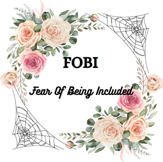 Wednesday Addams FOBI Fear of Being Included Square Vinyl Sticker 3" x 3"